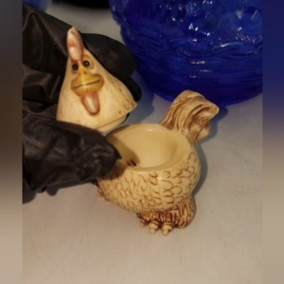 Pot Bellys 'Dewie' Rooster Chicken Trinket Box, Wishbone Fork, Harmony Kingdom - Picture 1 of 5